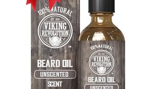 Viking Revolution Unscented Beard Oil for Men - Natural...