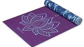 Gaiam Yoga Mat Premium Print Reversible Extra Thick Non...