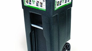 Toter 79232-R2968 32 Gallon Greenstone Trash Can with Wheels...