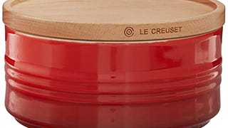 Le Creuset Stoneware Canister with Wood Lid, 23 oz. (5....