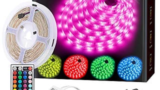 MINGER LED Strip Lights 16.4ft, RGB Color Changing LED...