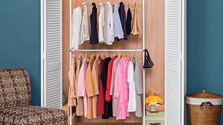 ALLZONE Adjustable Closet Rod Double Rail,Freestanding...