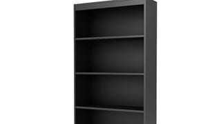 South Shore Axess 4-Shelf Bookcase-Pure Black