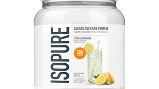 Isopure Clear Whey Isolate Protein Powder Infusions, Lactose...