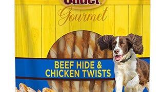 Cadet Gourmet Beef Hide Twist Chew Sticks, Long Lasting...