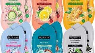 Freeman Facial Mask Variety Set: Clay, Peel-Off, Gel, & Mud...