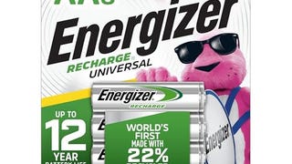 Energizer Recharge Universal Rechargeable AA Batteries...