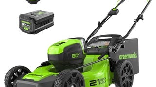 Greenworks 80V 21" Brushless Cordless (Push) Lawn Mower...