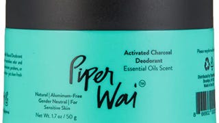 PiperWai Natural Deodorant w/Activated Charcoal | Odor...