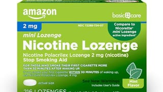 Amazon Basic Care Nicotine Polacrilex Mini Lozenge, 2 mg...