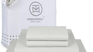 Threadmill 100% Cotton Sheets for Queen Size Bed - 600...