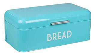 Retro Bread Box For Kitchen Countertop, Metal, (Turquoise)...