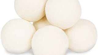 Wool Dryer Balls - Smart Sheep 6-Pack - XL Premium Natural...
