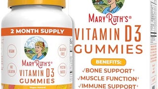 MaryRuth Organics Vitamin D3 Gummies, 2 Month Supply, Adults...