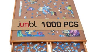 Jumbl 1000-Piece Puzzle Board | 23” x 31” Wooden Jigsaw...