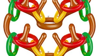 heytech 2 Sets Inflatable Reindeer Antler Ring Toss Game...