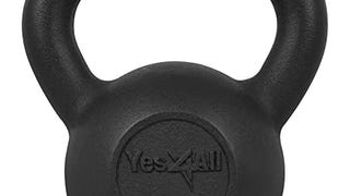 Yes4All Solid Cast Iron Kettlebell Weights Set – Great...
