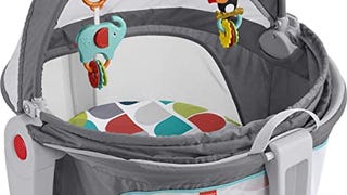 Fisher-Price Portable Bassinet On-The-Go Baby Dome, Travel...