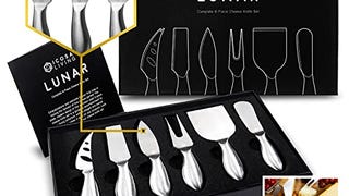 ICOSA Living Lunar 6-Piece Cheese Knife Set - Premium Stainless...