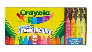 Crayola Ultimate Washable Chalk Collection (64ct), Bulk...