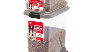 IRIS USA Dog Food Storage Container, 30 lbs & 11 lbs Combo,...