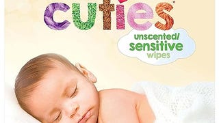 Cuties Baby Wipes | Unscented & Hypoallergenic | 12 Soft-...