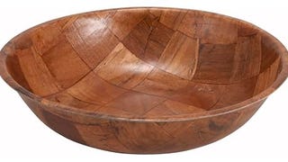 Winco WWB-10 Wooden Woven Salad Bowl, 10-Inch,