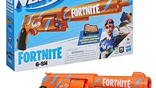 Nerf Fortnite 6-SH Dart Blaster - Camo Pulse Wrap, Hammer...