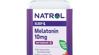 Natrol Melatonin 10mg, Strawberry-Flavored Sleep Support...