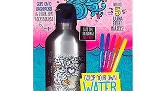 Just My Style Color Your Own Water Bottle, Includes Markers...