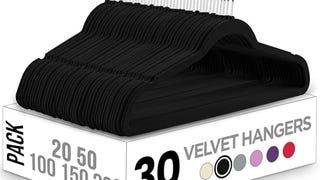 Utopia Home Velvet Hangers 30 Pack - Non-Slip Clothes Hanger...