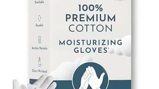 Gaxcoo Cottonnerie Cotton Gloves for Dry Hands Sleeping,...