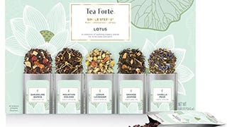 Tea Forte Single Steeps Loose Leaf Lotus Tea Sampler, Assorted...