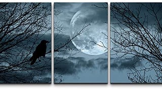 wall26 - 3 Piece Canvas Wall Art - Halloween Background...