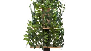 On2 Pets Cat Tree with Leaves Made in USA, Cat House & Cat...
