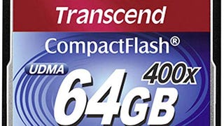 Transcend 64GB Compact Flash Memory Card 400x (TS64GCF400)...