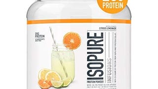 Isopure Clear Whey Isolate Protein Powder Infusions, Lactose...