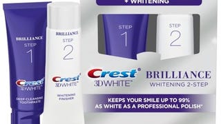 Crest 3D White Brilliance 2 Step Kit, Crest 3D White Toothpaste,...