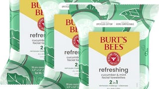 Burt's Bees Cucumber & Mint Face Wipes, for All Skin Types,...