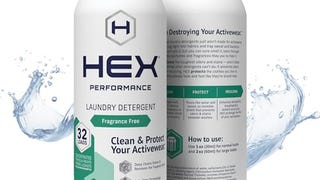 HEX Performance Laundry Detergent, Fragrance Free, 64 Loads...