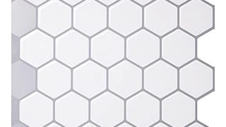 Tic Tac Tiles Peel and Stick Tiles in Hexagon Designs (10,...
