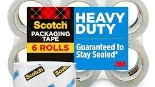 Scotch Heavy Duty Shipping Packing Tape, Clear, Shipping...