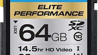 PNY 64GB Elite Performance Class 10 U3 SDXC Flash Memory...