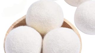 Organic Wool Balls XL,Handmade Laundry Balls Reusable Fabric...