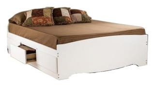 BOWERY HILL Contemporary Queen Platform Bed with 6 Drawer...