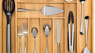 Dynamic Gear Premium Bamboo Drawer Organizer, Silverware...