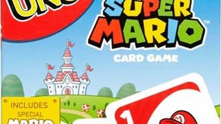 Mattel Games UNO Super Mario Card Game for Kids, Adults,...