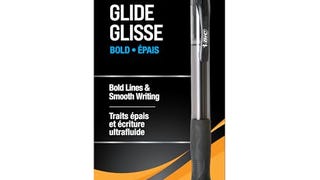 BIC Glide Bold Black Ballpoint Pens, Bold Point (1.6mm)...