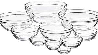 Anchor Hocking Glass Mixing Bowls, Mixed, Set of