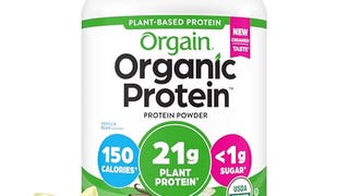 Orgain Organic Vegan Protein Powder, Vanilla Bean - 21g...